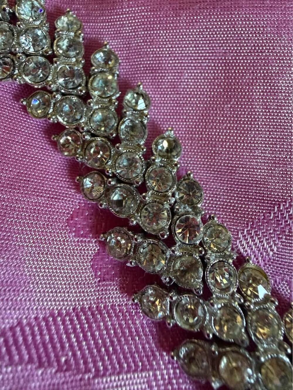 Vintage Rhinestone Leaf Bracelet (CCC19)
